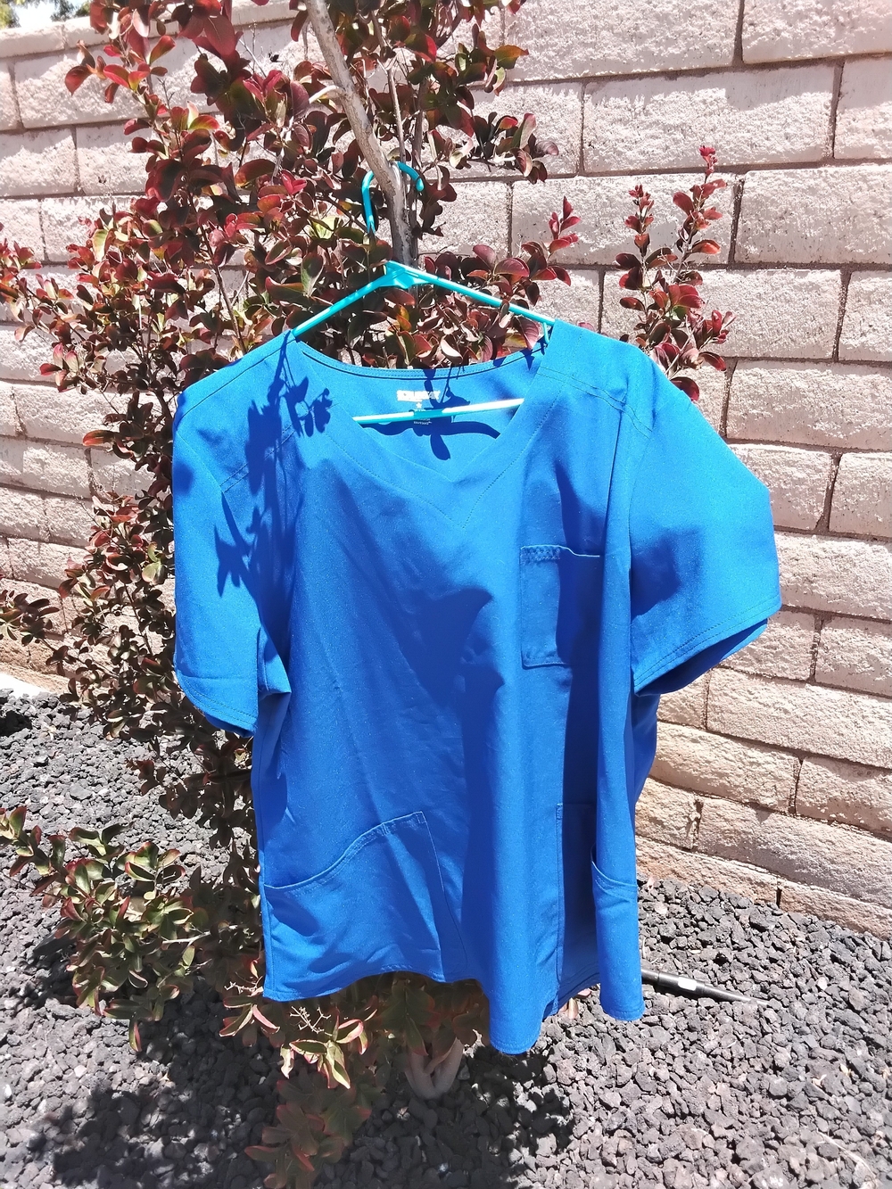 Scrubstar Bright Blue V-Neck Pocket Scrub Top